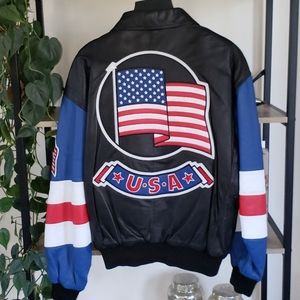NWOT Vintage USA Leather Jacket
